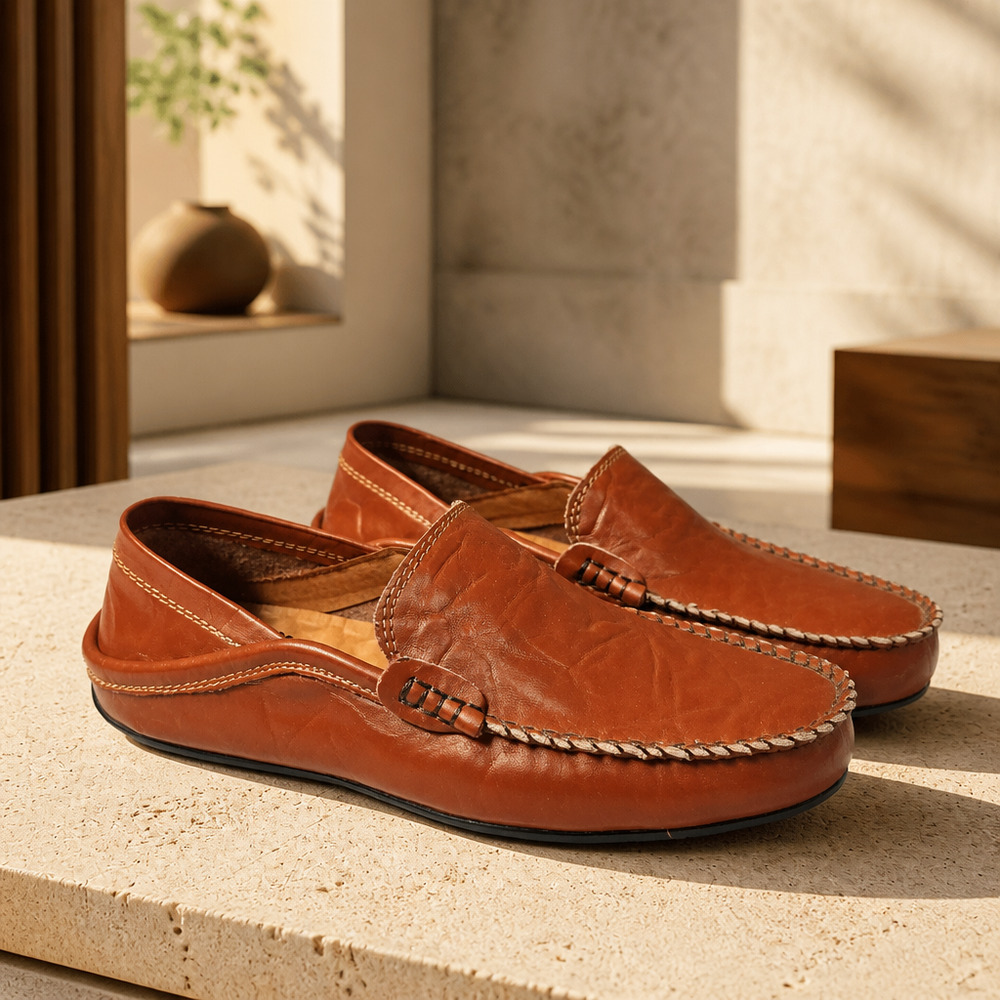NWOB Men's Fashion Driving Loafers comfort Shoes Size 6-6.5